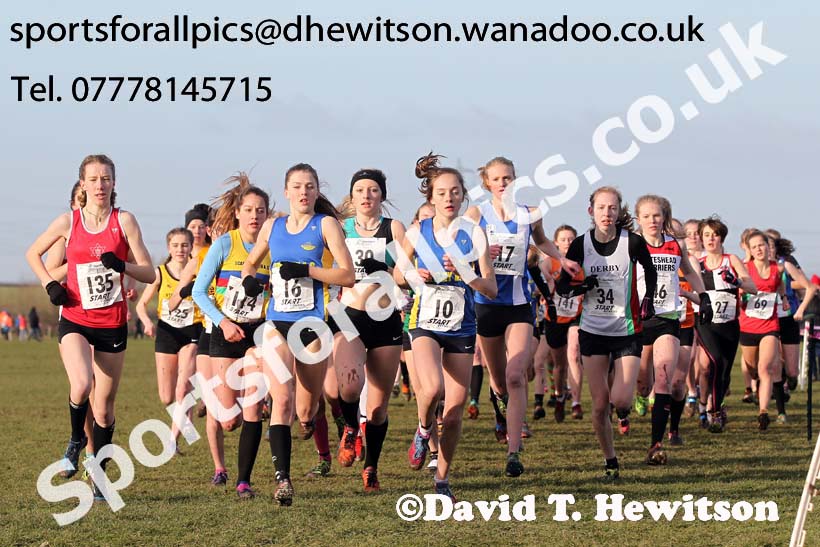 Under-17 womens Northern Cross Country  Championships, Pontefract. Photo: David T. Hewitson/Sports for All Pics